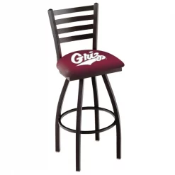 Holland Bar Stool Co. 30" Blk Wrinkle Montana Swivel Bar Stool, Ladder Back