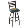 Holland Bar Stool Co. 30" Blk Wrinkle Notre Dame (ND) Swivel Bar Stool, Ladder Back -Kitchen & Dining Furniture Sales Store Holland20Bar20Stool20Co L014ND ND
