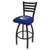 Holland Bar Stool Co. 25" Blk Wrinkle New York Rangers Swivel Bar Stool, Ladder Back -Kitchen & Dining Furniture Sales Store Holland20Bar20Stool20Co L014NYRang