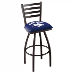 Holland Bar Stool Co. 30" Blk Wrinkle Nevada Swivel Bar Stool, Ladder Back