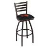 Holland Bar Stool Co. 25" Blk Wrinkle Oregon State Swivel Bar Stool, Ladder Back -Kitchen & Dining Furniture Sales Store Holland20Bar20Stool20Co L014OregSt