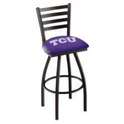Holland Bar Stool Co. 30" Blk Wrinkle TCU Swivel Bar Stool, Ladder Back