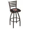 Holland Bar Stool Co. 30" Blk Wrinkle Valdosta State Swivel Bar Stool, Ladder Back -Kitchen & Dining Furniture Sales Store Holland20Bar20Stool20Co L014ValdSt
