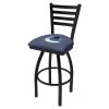 Holland Bar Stool Co. 25" Blk Wrinkle Vancouver Canucks Swivel Bar Stool, Ladder Back -Kitchen & Dining Furniture Sales Store Holland20Bar20Stool20Co L014VanCan