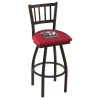 Holland Bar Stool Co. 30" Blk Wrinkle Alabama Swivel Bar Stool, Jailhouse Back -Kitchen & Dining Furniture Sales Store Holland20Bar20Stool20Co L018AL Ele