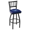 Holland Bar Stool Co. 25" Blk Wrinkle U.S. Air Force Swivel Bar Stool, Jailhouse Back