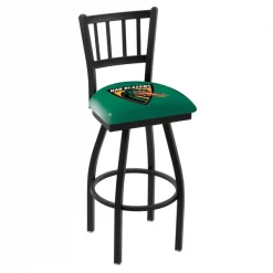 Holland Bar Stool Co. 30" Blk Wrinkle UAB Swivel Bar Stool, Jailhouse Back