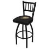 Holland Bar Stool Co. 25" Blk Wrinkle Anaheim Ducks Swivel Bar Stool, Jailhouse Back -Kitchen & Dining Furniture Sales Store Holland20Bar20Stool20Co L018AnaDks 1