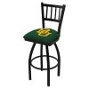 Holland Bar Stool Co. 30" Blk Wrinkle Baylor Swivel Bar Stool, Jailhouse Back