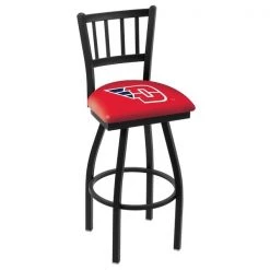 Holland Bar Stool Co. 30" Blk Wrinkle University of Dayton Swivel Bar Stool, Jailhouse Back