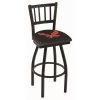 Holland Bar Stool Co. 25" Blk Wrinkle Eastern Washington Swivel Bar Stool, Jailhouse Back -Kitchen & Dining Furniture Sales Store Holland20Bar20Stool20Co L018EastWA