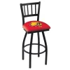 Holland Bar Stool Co. 30" Blk Wrinkle Ferris State Swivel Bar Stool, Jailhouse Back -Kitchen & Dining Furniture Sales Store Holland20Bar20Stool20Co L018FerrSt