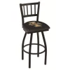 Holland Bar Stool Co. 25" Blk Wrinkle Idaho Swivel Bar Stool, Jailhouse Back -Kitchen & Dining Furniture Sales Store Holland20Bar20Stool20Co L018IdahoU