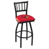 Holland Bar Stool Co. 30" Blk Wrinkle Louisville Swivel Bar Stool, Jailhouse Back -Kitchen & Dining Furniture Sales Store Holland20Bar20Stool20Co L018Lville