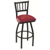 Holland Bar Stool Co. 30" Blk Wrinkle Minnesota Swivel Bar Stool, Jailhouse Back -Kitchen & Dining Furniture Sales Store Holland20Bar20Stool20Co L018MinnUn