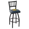 Holland Bar Stool Co. 25" Blk Wrinkle Notre Dame (ND) Swivel Bar Stool, Jailhouse Back -Kitchen & Dining Furniture Sales Store Holland20Bar20Stool20Co L018ND ND