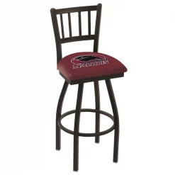 Holland Bar Stool Co. 30" Blk Wrinkle Southern Illinois Swivel Bar Stool, Jailhouse Back