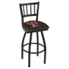 Holland Bar Stool Co. 25" Blk Wrinkle Texas Tech Swivel Bar Stool, Jailhouse Back -Kitchen & Dining Furniture Sales Store Holland20Bar20Stool20Co L018TXTech