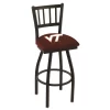 Holland Bar Stool Co. 30" Blk Wrinkle Virginia Tech Swivel Bar Stool, Jailhouse Back -Kitchen & Dining Furniture Sales Store Holland20Bar20Stool20Co L018VATech