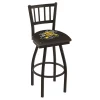 Holland Bar Stool Co. 25" Blk Wrinkle Wichita State Swivel Bar Stool, Jailhouse Back -Kitchen & Dining Furniture Sales Store Holland20Bar20Stool20Co L018WichSt