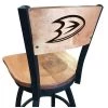 Holland Bar Stool Co. 25" Blk Wrinkle Anaheim Ducks Swivel Bar Stool, Laser Engraved Back -Kitchen & Dining Furniture Sales Store Holland20Bar20Stool20Co L038AnaDksBWMM