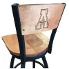 Holland Bar Stool Co. 30" Blk Wrinkle Appalachian State Swivel Bar Stool, Laser Engraved Back -Kitchen & Dining Furniture Sales Store Holland20Bar20Stool20Co L038AppStUBWMM