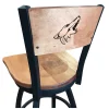 Holland Bar Stool Co. 25" Blk Wrinkle Arizona Coyotes Swivel Bar Stool, Laser Engraved Back -Kitchen & Dining Furniture Sales Store Holland20Bar20Stool20Co L038AriCoyBWMM