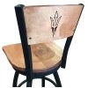 Holland Bar Stool Co. 25" Blk Wrinkle Arizona State Swivel Bar Stool, Engraved Back, Pitchfork -Kitchen & Dining Furniture Sales Store Holland20Bar20Stool20Co L038ArizSt FBWMM
