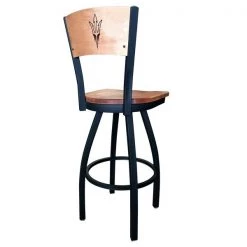 Holland Bar Stool Co. 25" Blk Wrinkle Arizona State Swivel Bar Stool, Engraved Back, Pitchfork -Kitchen & Dining Furniture Sales Store Holland20Bar20Stool20Co L038ArizSt FBWMM 2