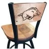 Holland Bar Stool Co. 30" Blk Wrinkle Arkansas Swivel Bar Stool, Laser Engraved Back -Kitchen & Dining Furniture Sales Store Holland20Bar20Stool20Co L038ArknUnBWMM