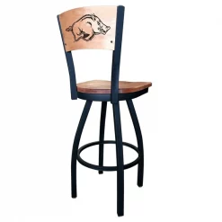 Holland Bar Stool Co. 30" Blk Wrinkle Arkansas Swivel Bar Stool, Laser Engraved Back -Kitchen & Dining Furniture Sales Store Holland20Bar20Stool20Co L038ArknUnBWMM 2