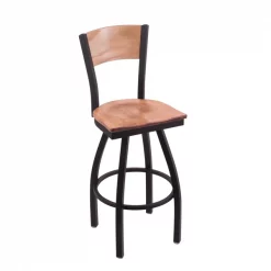 Holland Bar Stool Co. 25" Blk Wrinkle Kansas State Swivel Bar Stool, Laser Engraved Back -Kitchen & Dining Furniture Sales Store Holland20Bar20Stool20Co L038BWMedMpl 118