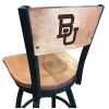 Holland Bar Stool Co. 25" Blk Wrinkle Baylor Swivel Bar Stool, Laser Engraved Back -Kitchen & Dining Furniture Sales Store Holland20Bar20Stool20Co L038BaylorBWMM