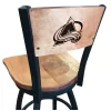 Holland Bar Stool Co. 25" Blk Wrinkle Colorado Avalanche Swivel Bar Stool, Engraved Back -Kitchen & Dining Furniture Sales Store Holland20Bar20Stool20Co L038ColAvaBWMM