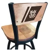 Holland Bar Stool Co. 25" Blk Wrinkle U.S. Coast Guard Swivel Bar Stool, Laser Engraved Back -Kitchen & Dining Furniture Sales Store Holland20Bar20Stool20Co L038CstGrdBWMM
