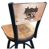 Holland Bar Stool Co. 25" Blk Wrinkle DePaul Swivel Bar Stool, Laser Engraved Back -Kitchen & Dining Furniture Sales Store Holland20Bar20Stool20Co L038DePaulBWMM 1
