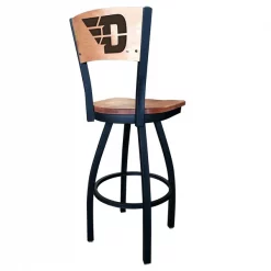 Holland Bar Stool Co. 30" Blk Wrinkle University of Dayton Swivel Bar Stool, Engraved Back -Kitchen & Dining Furniture Sales Store Holland20Bar20Stool20Co L038DytnUnBWMM 2