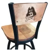 Holland Bar Stool Co. 30" Blk Wrinkle East Carolina Swivel Bar Stool, Laser Engraved Back -Kitchen & Dining Furniture Sales Store Holland20Bar20Stool20Co L038EcarolBWMM 3