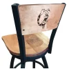 Holland Bar Stool Co. 30" Blk Wrinkle Ferris State Swivel Bar Stool, Laser Engraved Back -Kitchen & Dining Furniture Sales Store Holland20Bar20Stool20Co L038FerrStBWMM