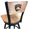 Holland Bar Stool Co. 25" Blk Wrinkle Florida Panthers Swivel Bar Stool, Laser Engraved Back -Kitchen & Dining Furniture Sales Store Holland20Bar20Stool20Co L038FlaPanBWMM 3