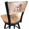 Holland Bar Stool Co. 30" Blk Wrinkle Fresno State Swivel Bar Stool, Laser Engraved Back -Kitchen & Dining Furniture Sales Store Holland20Bar20Stool20Co L038FresStBWMM