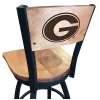 Holland Bar Stool Co. 25" Blk Wrinkle Georgia "G" Swivel Bar Stool, Laser Engraved Back -Kitchen & Dining Furniture Sales Store Holland20Bar20Stool20Co L038GA GBWMM 3