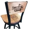 Holland Bar Stool Co. 25" Blk Wrinkle Illinois State Swivel Bar Stool, Laser Engraved Back -Kitchen & Dining Furniture Sales Store Holland20Bar20Stool20Co L038IllStUBWMM 1