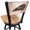 Holland Bar Stool Co. 30" Blk Wrinkle Indian Motorcycle Swivel Bar Stool, Laser Engraved Back -Kitchen & Dining Furniture Sales Store Holland20Bar20Stool20Co L038Indn HDBWMM 1
