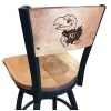 Holland Bar Stool Co. 25" Blk Wrinkle Kansas Swivel Bar Stool, Laser Engraved Back -Kitchen & Dining Furniture Sales Store Holland20Bar20Stool20Co L038KnsasUBWMM 1