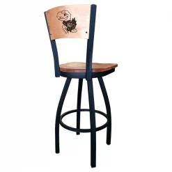 Holland Bar Stool Co. 30" Blk Wrinkle Kansas Swivel Bar Stool, Laser Engraved Back -Kitchen & Dining Furniture Sales Store Holland20Bar20Stool20Co L038KnsasUBWMM 2