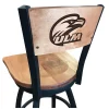 Holland Bar Stool Co. 25" Blk Wrinkle Louisiana-Monroe Swivel Bar Stool, Laser Engraved Back -Kitchen & Dining Furniture Sales Store Holland20Bar20Stool20Co L038LA MonBWMM