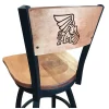 Holland Bar Stool Co. 25" Blk Wrinkle Missouri Western State Swivel Bar Stool, Engraved Back -Kitchen & Dining Furniture Sales Store Holland20Bar20Stool20Co L038MOWStBWMM