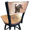 Holland Bar Stool Co. 25" Blk Wrinkle Memphis Swivel Bar Stool, Laser Engraved Back -Kitchen & Dining Furniture Sales Store Holland20Bar20Stool20Co L038MemphsBWMM