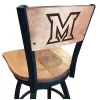 Holland Bar Stool Co. 30" Blk Wrinkle Miami (OH) Swivel Bar Stool, Laser Engraved Back -Kitchen & Dining Furniture Sales Store Holland20Bar20Stool20Co L038Mia OHBWMM